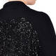 MARINA RINALDI FLUID SEQUIN BLACK CARDIGAN BLACK