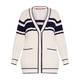 MARINA RINALDI COTTON KNITTED CARDIGAN ECRU