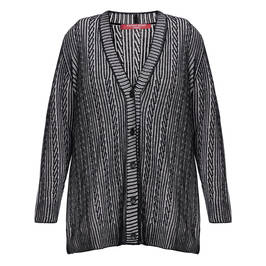 MARINA RINALDI CABLE KNIT CARDIGAN - Plus Size Collection