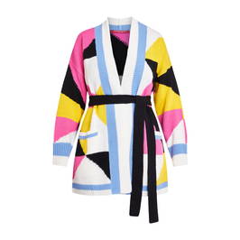 MARINA RINALDI INTARSIA CARDIGAN MULTI-COLOUR - Plus Size Collection