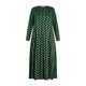 MARINA RINALDI STRETCH JERSEY CHEVRON DRESS GREEN