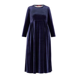 MARINA RINALDI VELVET DRESS NAVY - Plus Size Collection