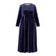 MARINA RINALDI VELVET DRESS NAVY