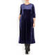 MARINA RINALDI VELVET DRESS NAVY