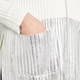 MARINA RINALDI COTTON KNIT GILET WHITE AND SILVER