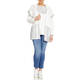 MARINA RINALDI COTTON KNIT GILET WHITE AND SILVER