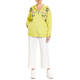 MARINA RINALDI EMBELLISHED COTTON HOODY LIME