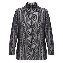 MARINA RINALDI CABLE KNIT KNITTED TUNIC - Plus Size Collection