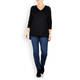 MARINA RINALDI CASHMERE BLEND JUMPER BLACK