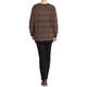 MARINA RINALDI KNITTED TUNIC BLACK AND CARMEL 