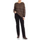 MARINA RINALDI KNITTED TUNIC BLACK AND CARMEL 