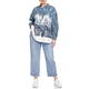 MARINA RINALDI TROPICAL PRINT SHIRT NAVY