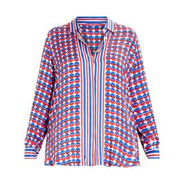 MARINA RINALDI PRINT SHIRT TRICOLOR - Plus Size Collection