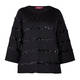 MARINA RINALDI SEQUIN STRIPE SWEATER BLACK