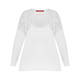 MARINA RINALDI COTTON RIBBED SWEATER WHITE