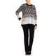 MARINA RINALDI FAIRISLE SWEATER BRONZE