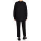 MARINA RINALDI CABLE KNIT WOOL BLEND SWEATER BLACK