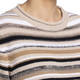 MARINA RINALDI STRIPE SWEATER CARAMEL