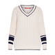 MARINA RINALDI COTTON KNITTED SWEATER ECRU