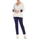 MARINA RINALDI COTTON KNITTED SWEATER ECRU