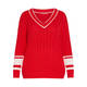 MARINA RINALDI COTTON SWEATER RED