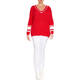 MARINA RINALDI COTTON SWEATER RED