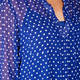 MARINA RINALDI SPOT PRINT TUNIC BLUE