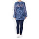 MARINA RINALDI PAISLEY PRINT TUNIC NAVY