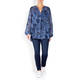 MARINA RINALDI PAISLEY PRINT TUNIC NAVY