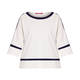 MARINA RINALDI MILANO KNIT JERSEY TOP WHITE