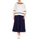 MARINA RINALDI MILANO KNIT JERSEY TOP WHITE