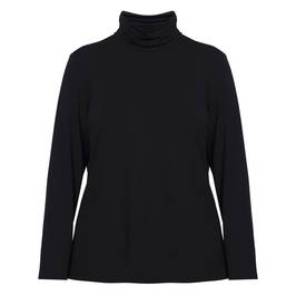 MARINA RINALDI STRETCH JERSEY POLO NECK BLACK - Plus Size Collection