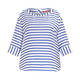 MARINA RINALDI BRETON STRIPE TOP NAVY 