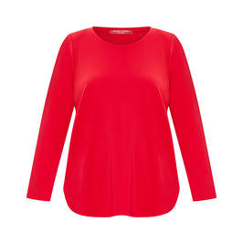 MARINA RINALDI SCOOP NECK TOP RED - Plus Size Collection