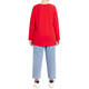 MARINA RINALDI SCOOP NECK TOP RED