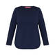 MARINA RINALDI SCOOP NECK TOP NAVY