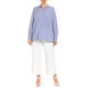 MARINA RINALDI CANDY STRIPE TUNIC NAVY