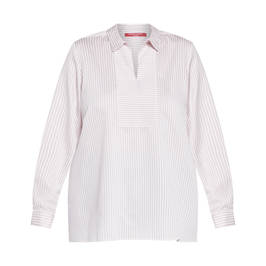 MARINA RINALDI CANDY STRIPE TUNIC PALE PINK - Plus Size Collection