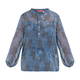 MARINA RINALDI STRIPE GEORGETTE TUNIC WITH CAMISOLE NAVY