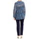 MARINA RINALDI STRIPE GEORGETTE TUNIC WITH CAMISOLE NAVY