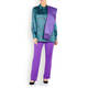 MARINA RINALDI FRONT CREASE PULL-ON TROUSER PURPLE