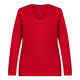 MARINA RINALDI RED V-NECK SWEATER