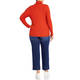 MARINA RINALDI RIBBED POLO NECK SWEATER TANGERINE