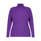 MARINA RINALDI RIBBED POLO NECK SWEATER VIOLET