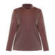 MARINA RINALDI LUREX POLO NECK TOP MAHOGANY