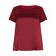 MARINA RINALDI SATIN FRONT TOP BORDEAUX