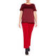 MARINA RINALDI SATIN FRONT TOP BORDEAUX