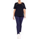 MARINA RINALDI STUDDED TOP NAVY