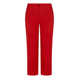 MARINA RINALDI VIRGIN WOOL TROUSER RED  - Plus Size Collection