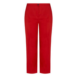 MARINA RINALDI VIRGIN WOOL TROUSER RED  - Plus Size Collection